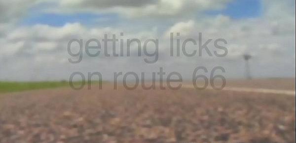  Hot And Mean -  Getting Licks on Route 66 scene starring Kiara Mia  Kristina Rose